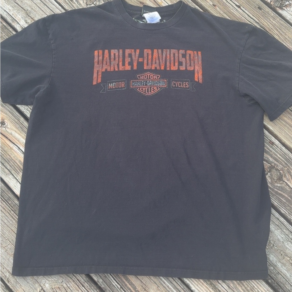 Harley-Davidson Black and Orange Tee
